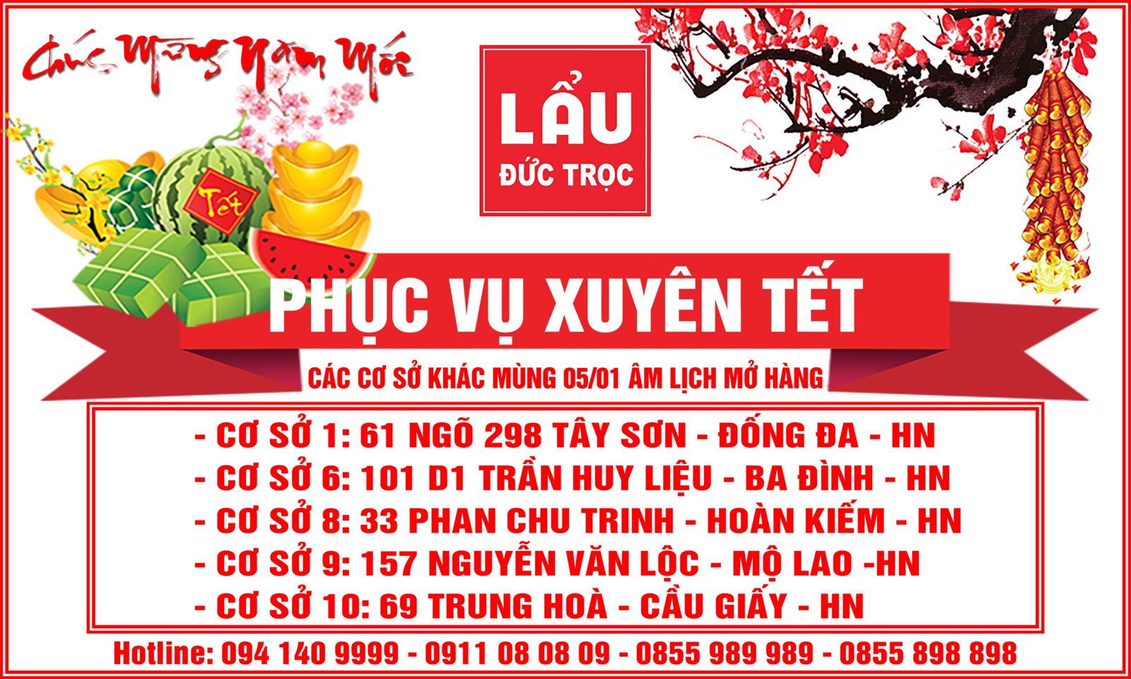 THÔNG BÁO BÁN HÀNG XUYÊN TẾT 2024