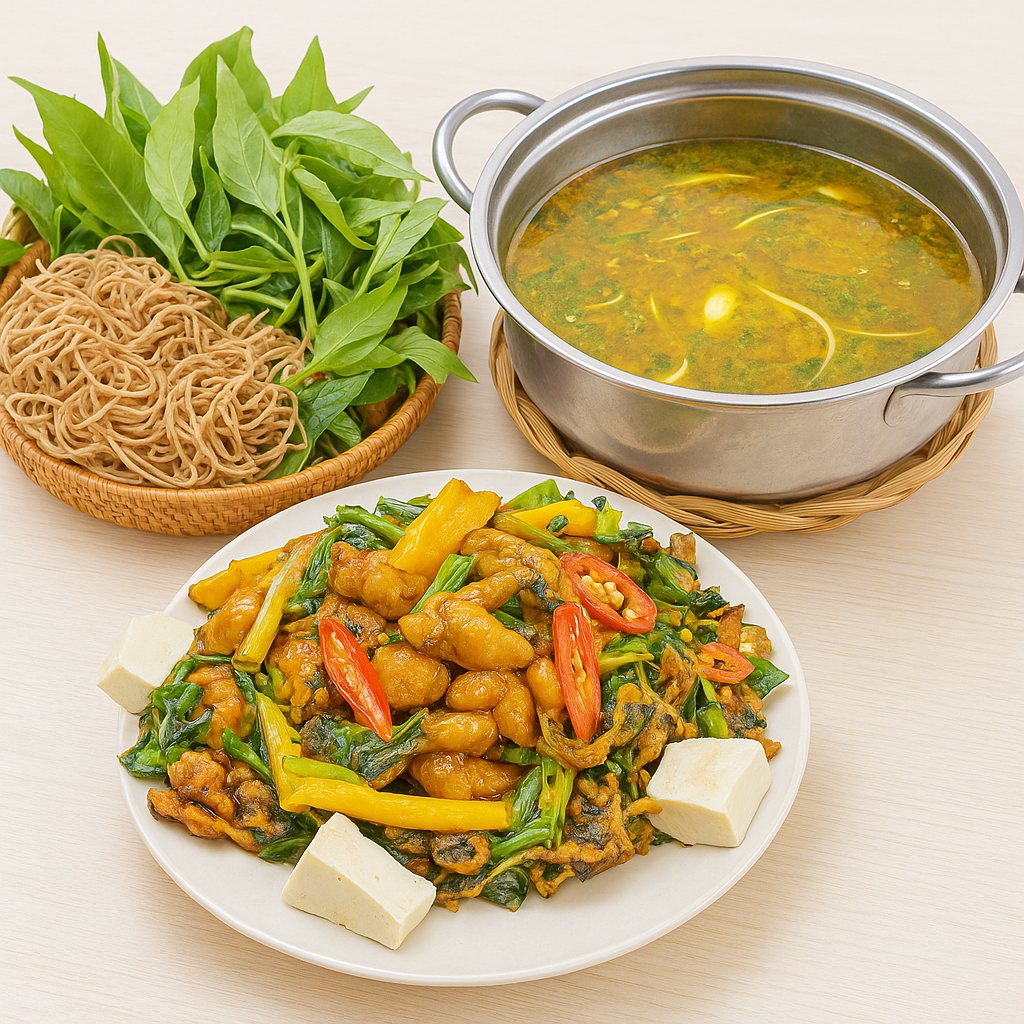 Lẩu ếch măng cay