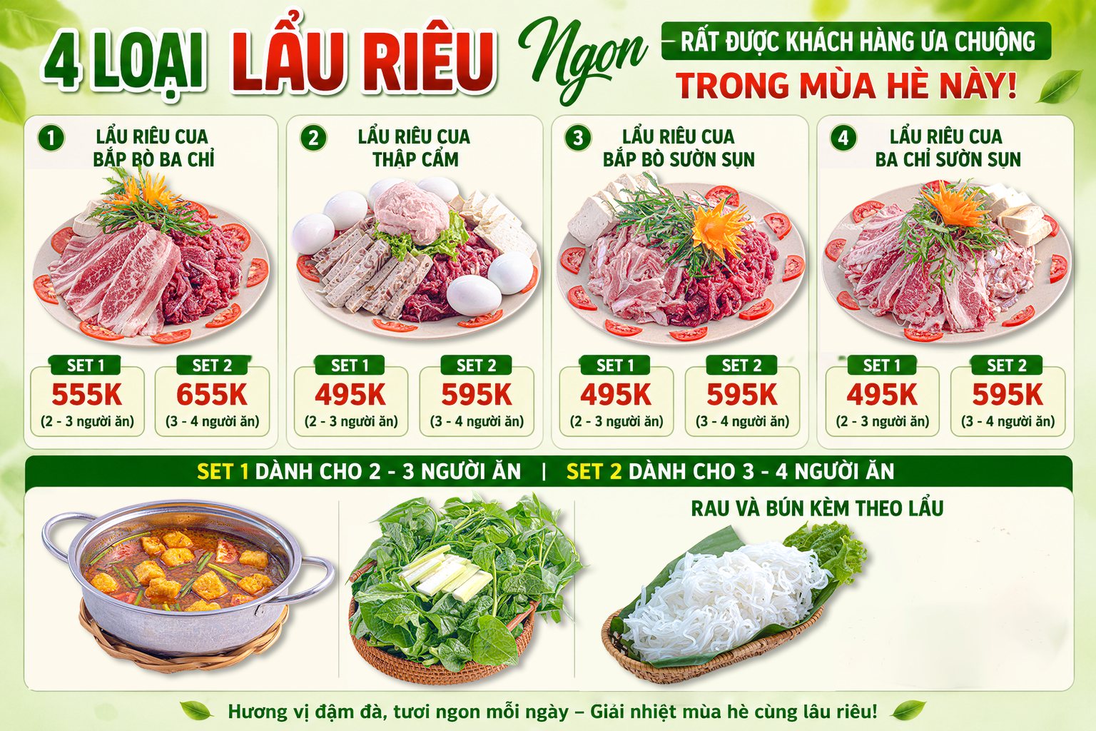 Lẩu riêu – món ngon mùa hè