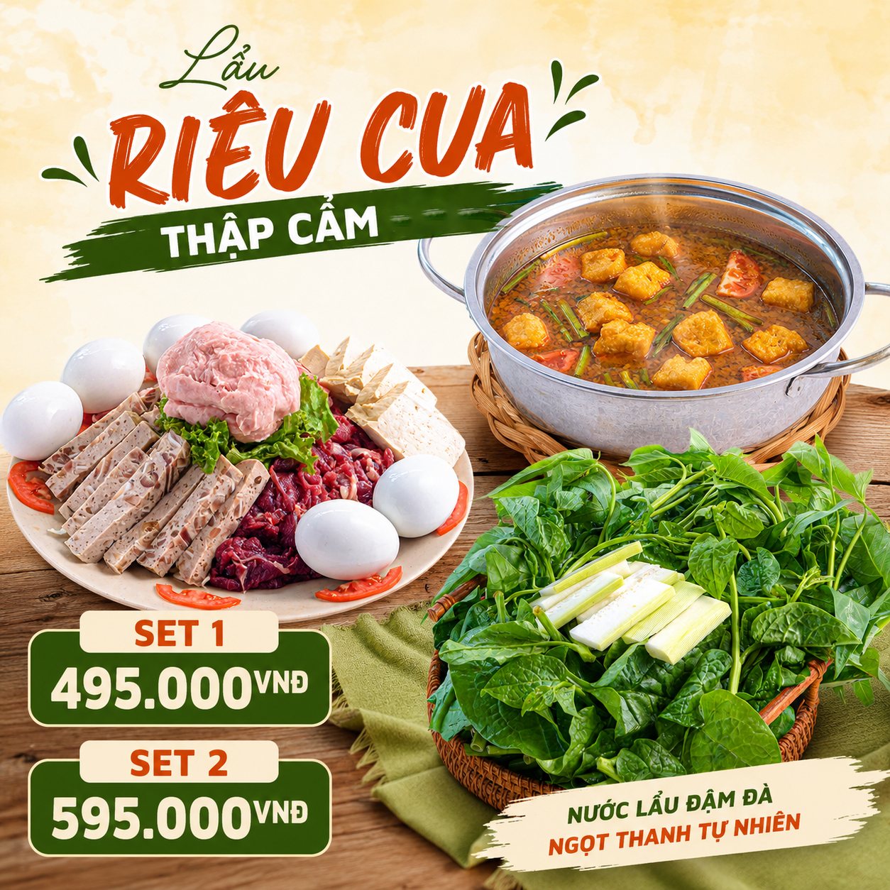 Lẩu riêu cua thập cẩm